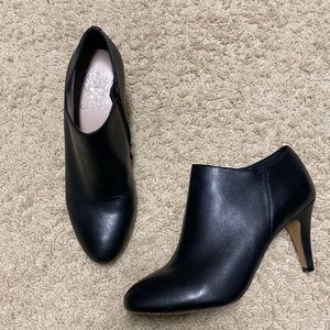 Vince Camuto black leather booties